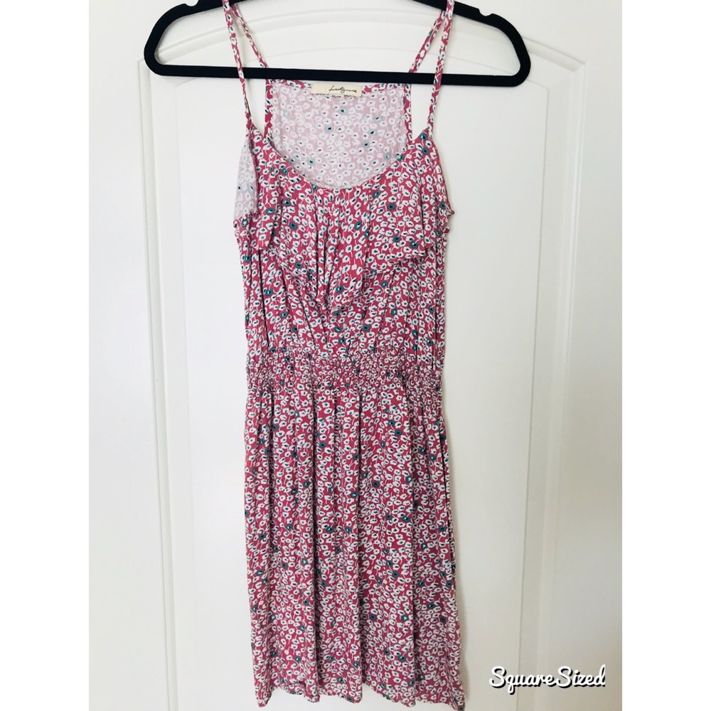 Mini sinched waist printed dress